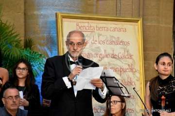  Telde con el empresario Grisaleña en la lectura del pregón de Santiago 2018 (Foto Antonio Alí)